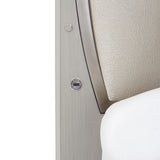 Eclipse Queen Bed with Lights Moonlight Finish aico by Michael Amini