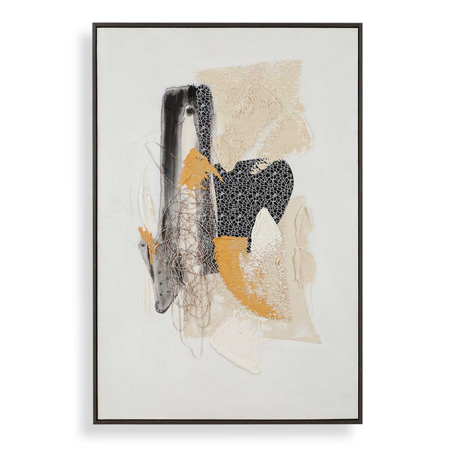 Scatter Abstract Hand Painted Canvas Art - Black by Uttermost - View 1