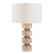 Makani Travertine Table Lamp Brass / Gold / White - Gold / Beige by Uttermost - View 1
