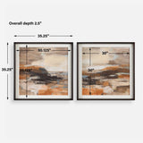 Cinnamon Shore Framed Prints (Set of 2) - Dark Brown by Uttermost - View 8