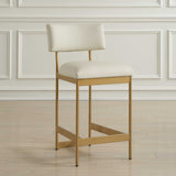Apsley Counter Stool - Gold / White by Uttermost - View 3