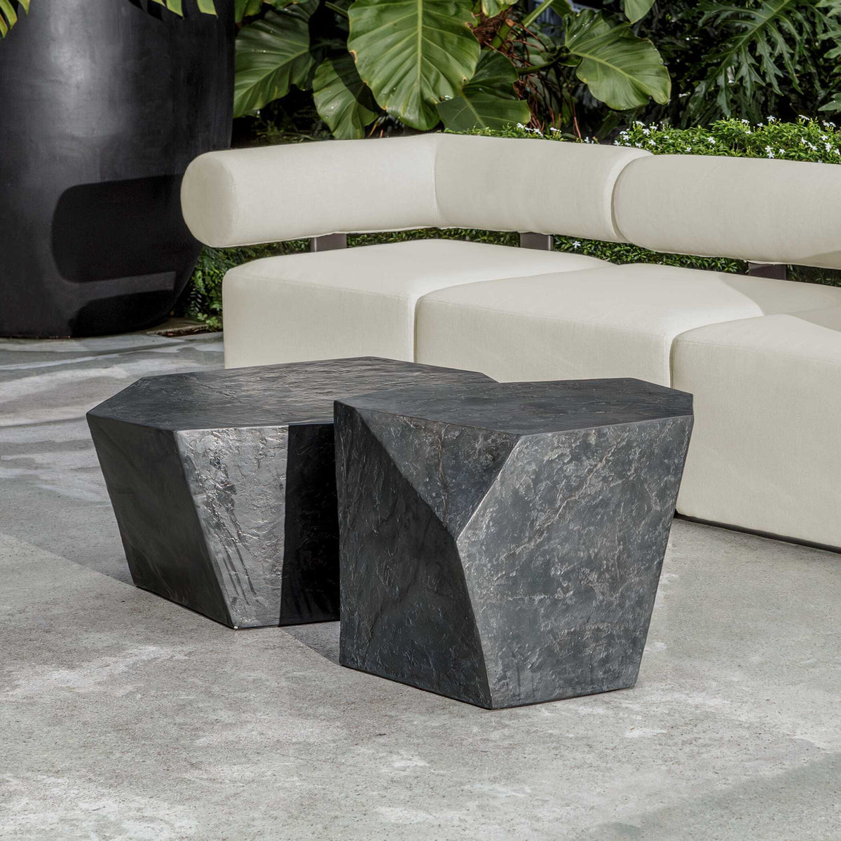 Parra Outdoor Coffee Table Slate - Black by Uttermost - View 5