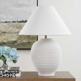 Rocio Ceramic Table Lamp - White by Uttermost - View 2