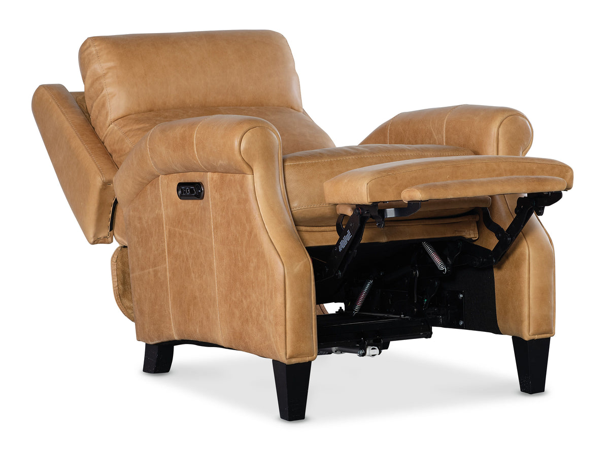 Hurley Power Recliner With Power Headrest - Light Brown by Hooker Furniture - View 3