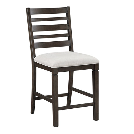 Classic 7pc Counter Height Dining Dark Espresso Finish Extendable Table and Chairs Set Upholstered Seat Wooden Dining Furniture - sold by Home Elegance USA