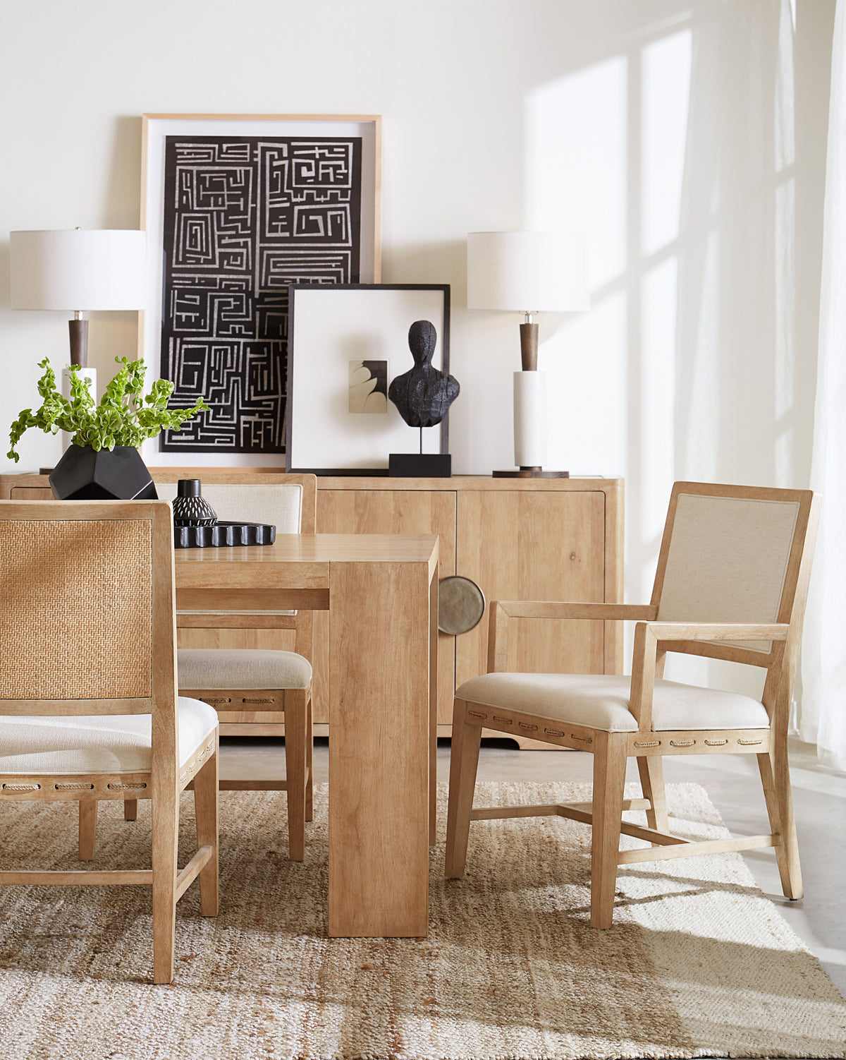 Retreat Cane Back Side Chair (Set of 2) - Beige by Hooker Furniture - View 3