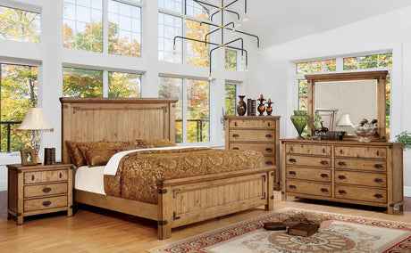 Carlsbad - 4 Piece Queen Bedroom Set - Weathered Elm | Home Elegance USA