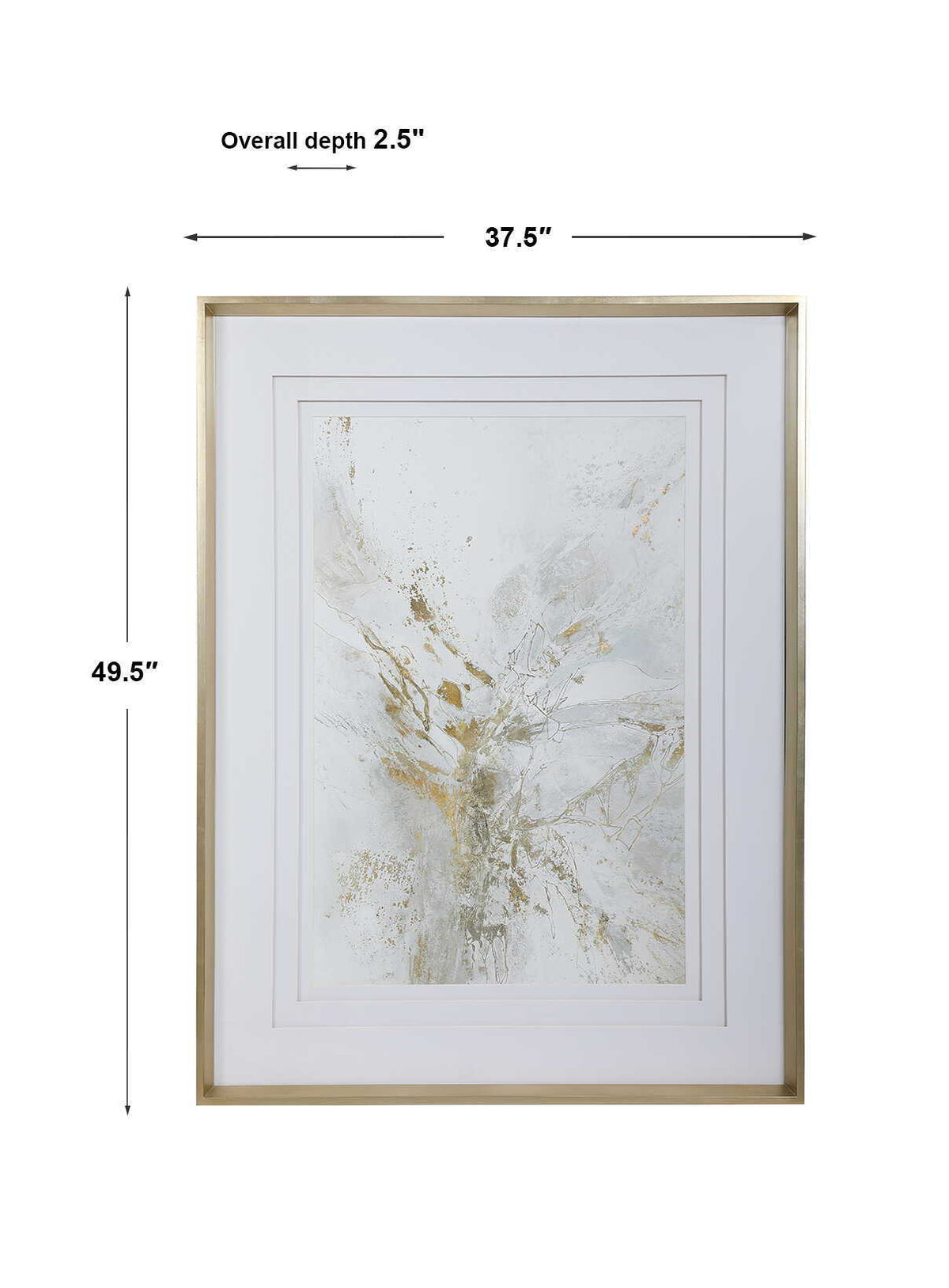 Pathos Framed Abstract Print - Gold by Uttermost - View 4