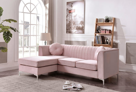 Delray G794B - SC Sofa Chaise ( 3 Boxes) , PINK | Home Elegance USA