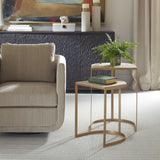 Lindon Travertine Nesting Tables Set - Gold / White by Uttermost - View 3