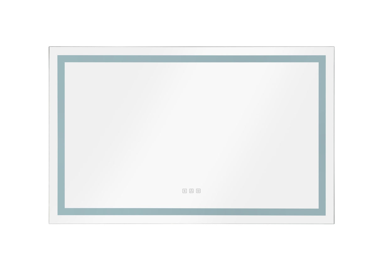 60 in. W x 36 in. H Frameless LED Single Bathroom Vanity Mirror in Polished Crystal Bathroom Vanity LED Mirror with 3 Color Lights Mirror for Bathroom Wall 60 Inch Smart Lighted Vanity Mirrors Dimm - W1272114900 - image - 11