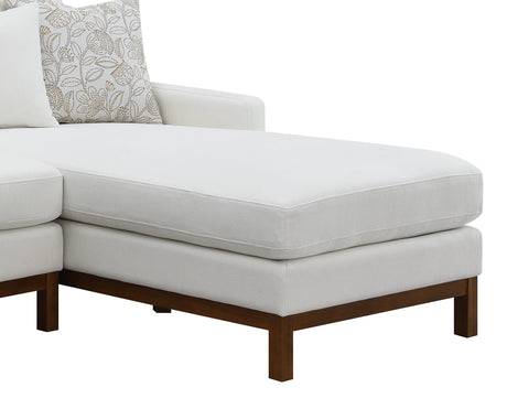Valiant Ivory Chenille Sectional Sofa W/4 Pillows - sold by Home Elegance USA