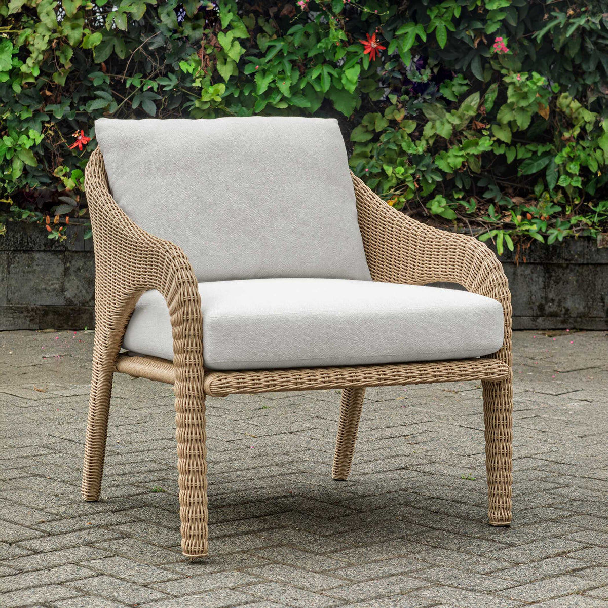Kavali Outdoor Wicker Lounge Chair Woodtone - Light Brown by Uttermost - View 2