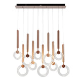 Glitter Rings 10 Heads Chandelier // Bronze  | Finesse - Home Elegance USA