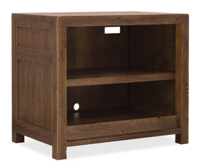 Driftwood Open Shelf Cabinet Worn Saddle - Dark Brown by Hooker Furniture - View 1