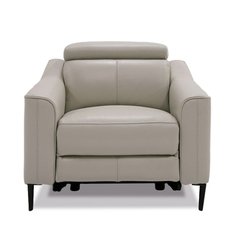 Divani Casa Eden - Modern Grey Leather Armchair