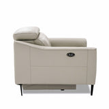 Divani Casa Eden - Modern Grey Leather Armchair