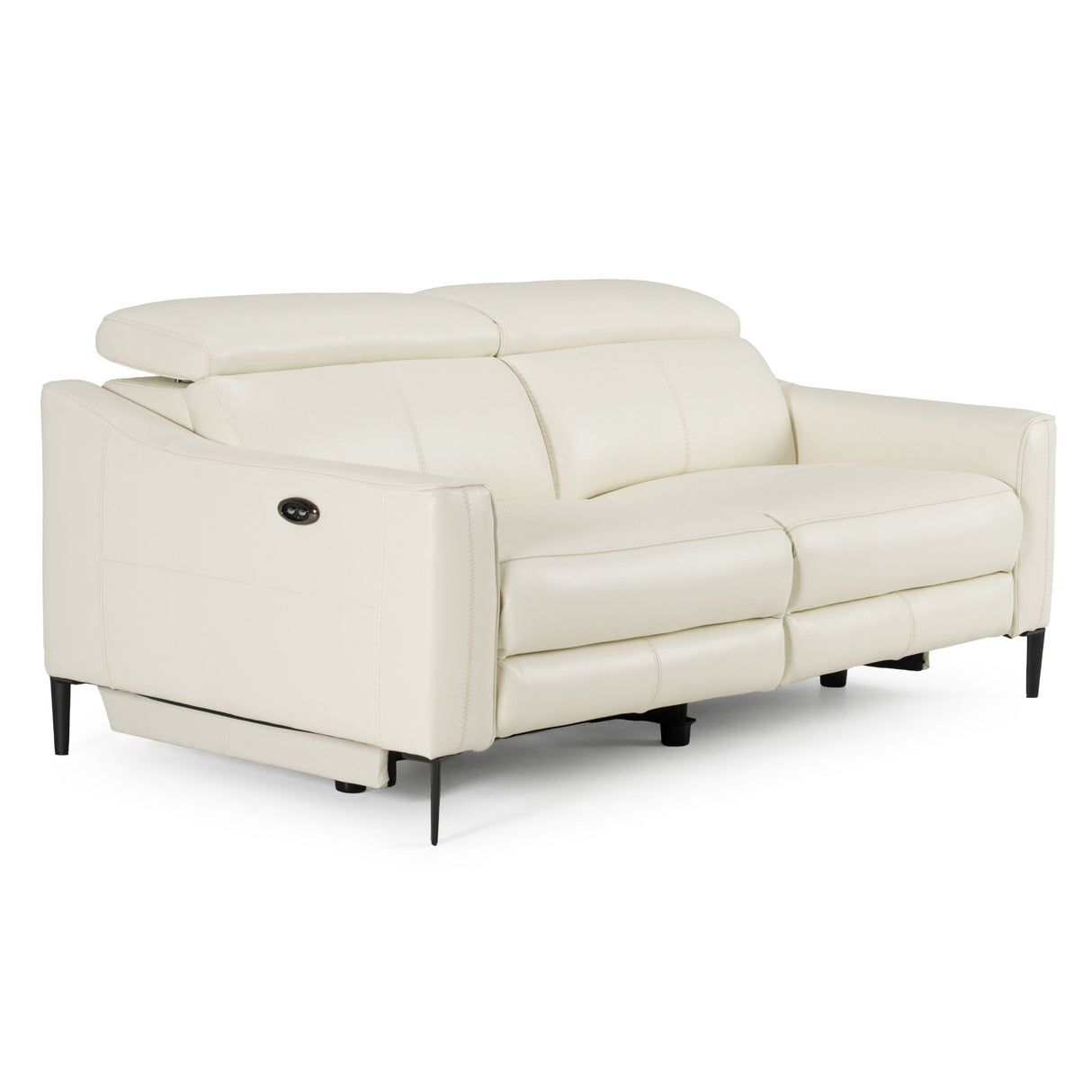 Divani Casa Eden - Modern White Leather Sofa With 2 Recliners