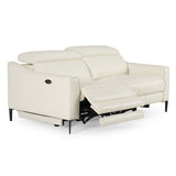 Divani Casa Eden - Modern White Leather Sofa With 2 Recliners