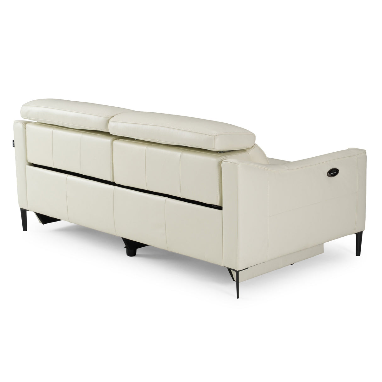 Divani Casa Eden - Modern White Leather Sofa With 2 Recliners