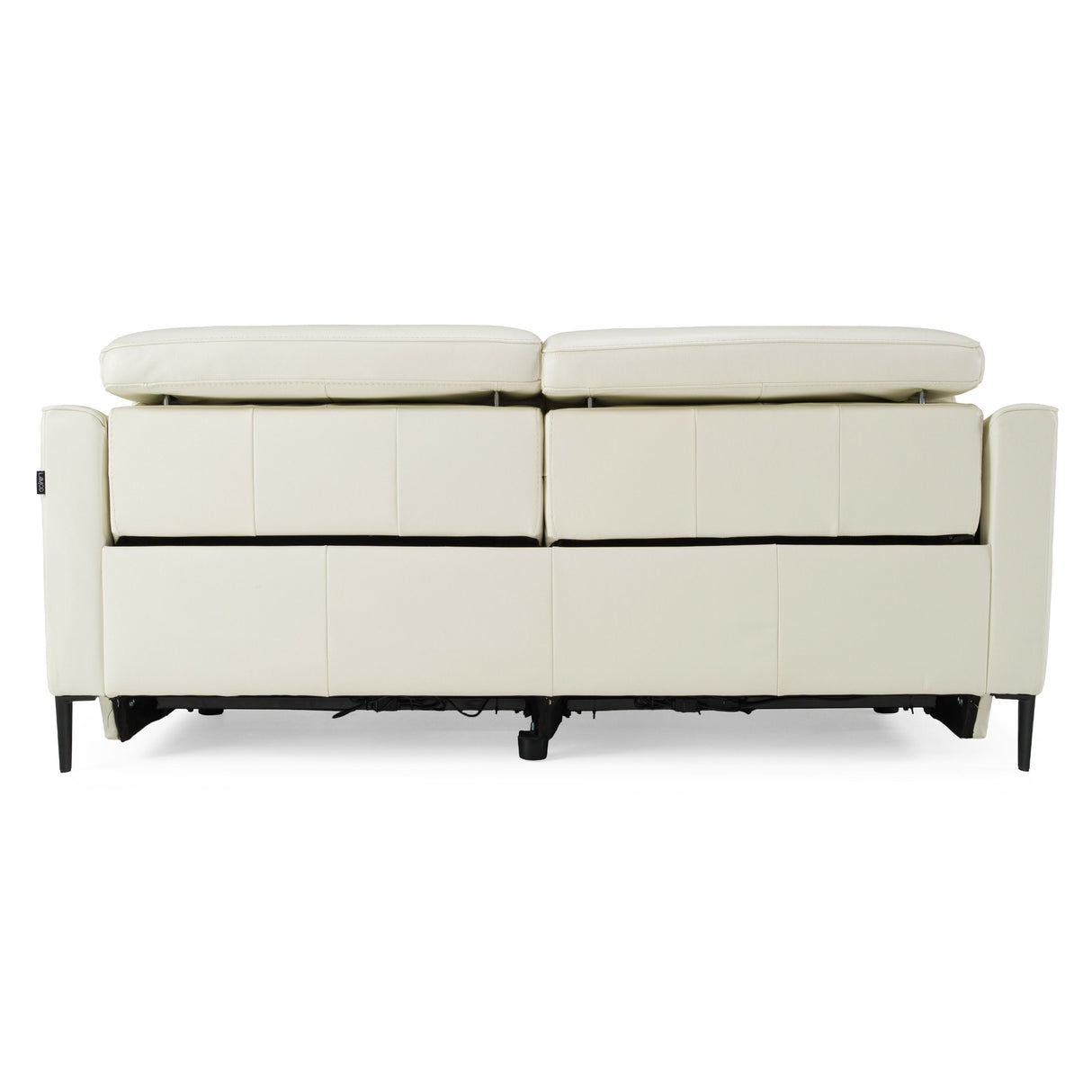 Divani Casa Eden - Modern White Leather Sofa With 2 Recliners