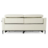 Divani Casa Eden - Modern White Leather Sofa With 2 Recliners