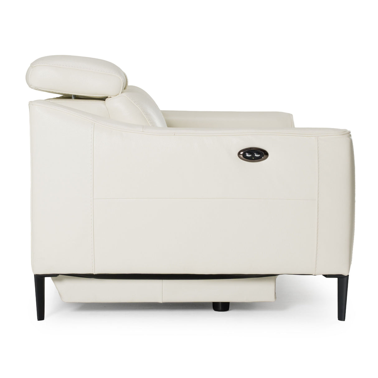 Divani Casa Eden - Modern White Leather Sofa With 2 Recliners