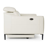 Divani Casa Eden - Modern White Leather Sofa With 2 Recliners