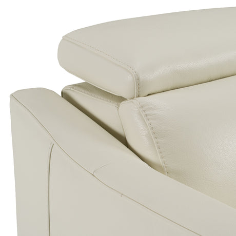 Divani Casa Eden - Modern White Leather Sofa With 2 Recliners