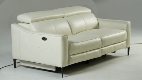 Divani Casa Eden - Modern White Leather Sofa With 2 Recliners
