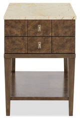 Melange Penelope Chairside Table - Dark Brown by Hooker Furniture - View 3