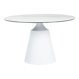 Modrest Edith - Modern Round White Ceramic Dining Table