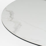 Modrest Edith - Modern Round White Ceramic Dining Table