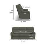 Porter Transitional Power Reclining Sofa With Console & Power Headrests & Lumbar | Flexsteel