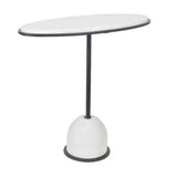 Morro Marble Side Table - White / Black by Uttermost - View 5