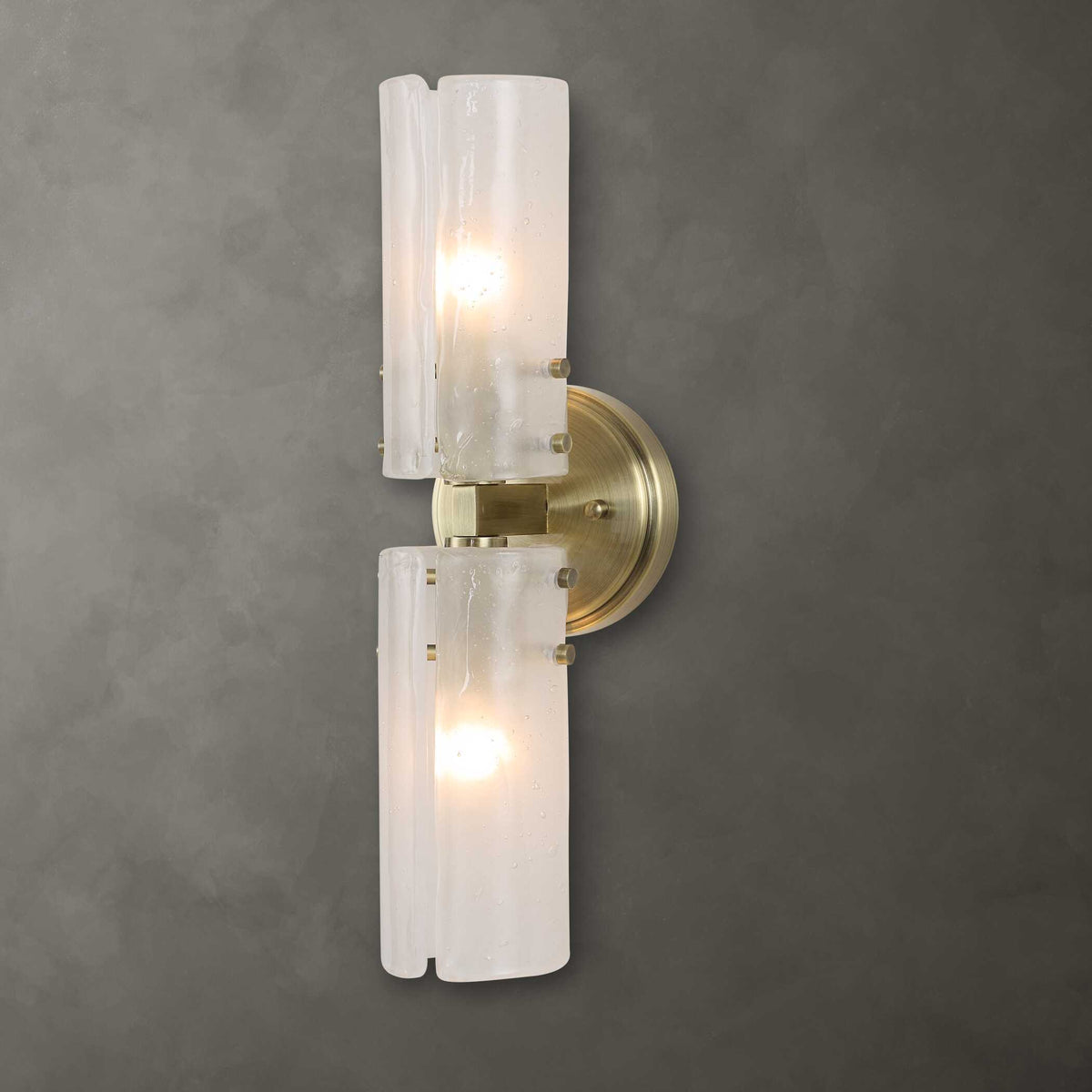 Mistie 2 Light Glass Sconce - Bronze by Uttermost - View 2