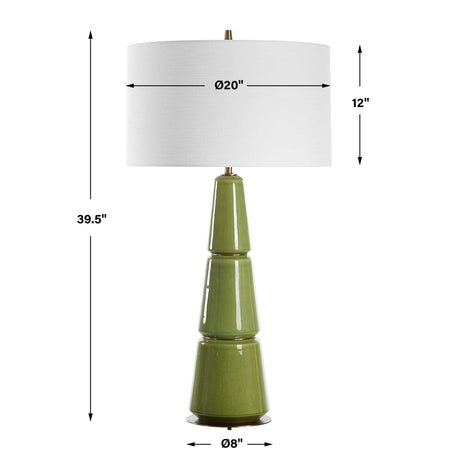 Mendell Table Lamp - Green by Uttermost - View 8