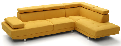 Riveredge G446-SC Sectional  ( Without Ottoman) , YELLOW - sold by Home Elegance USA