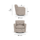 Kingman Fabric Swivel Glider | Flexsteel