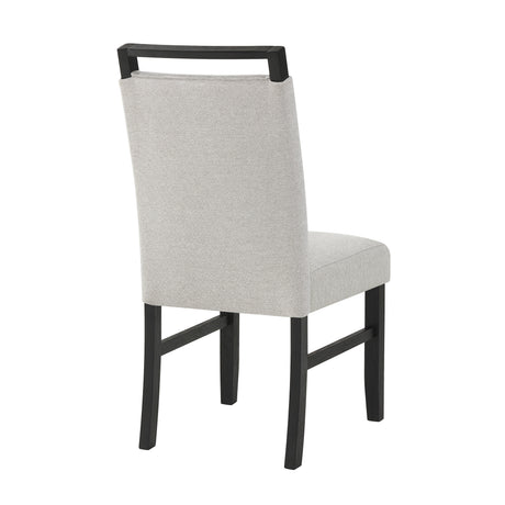 6pc Dining Set Contemporary Style White Faux Marble Rectangular Table Full Back Upholstered Chairs Bench Light Gray Black Finish Dining Room Wooden Furniture - sold by Home Elegance USA