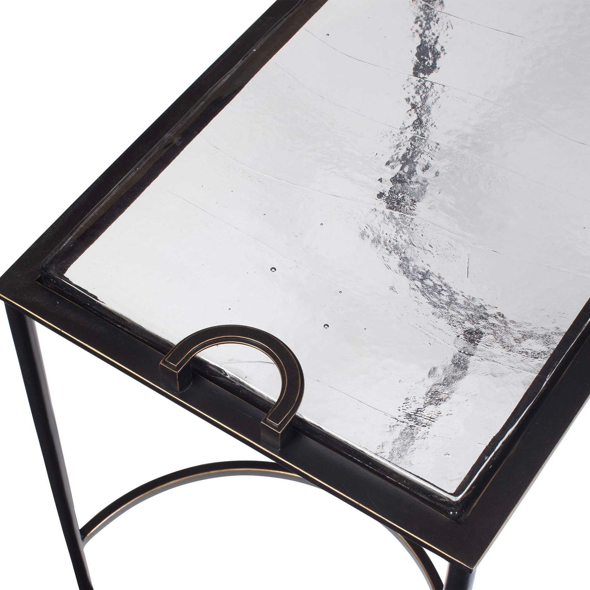 Eisen Textured Glass Accent Table - Bronze by Uttermost - View 5
