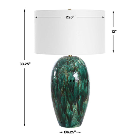Ceralene Table Lamp - Green by Uttermost - View 7