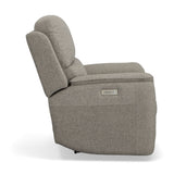 Henry Power Recliner With Power Headrest & Lumbar - Fog | Flexsteel