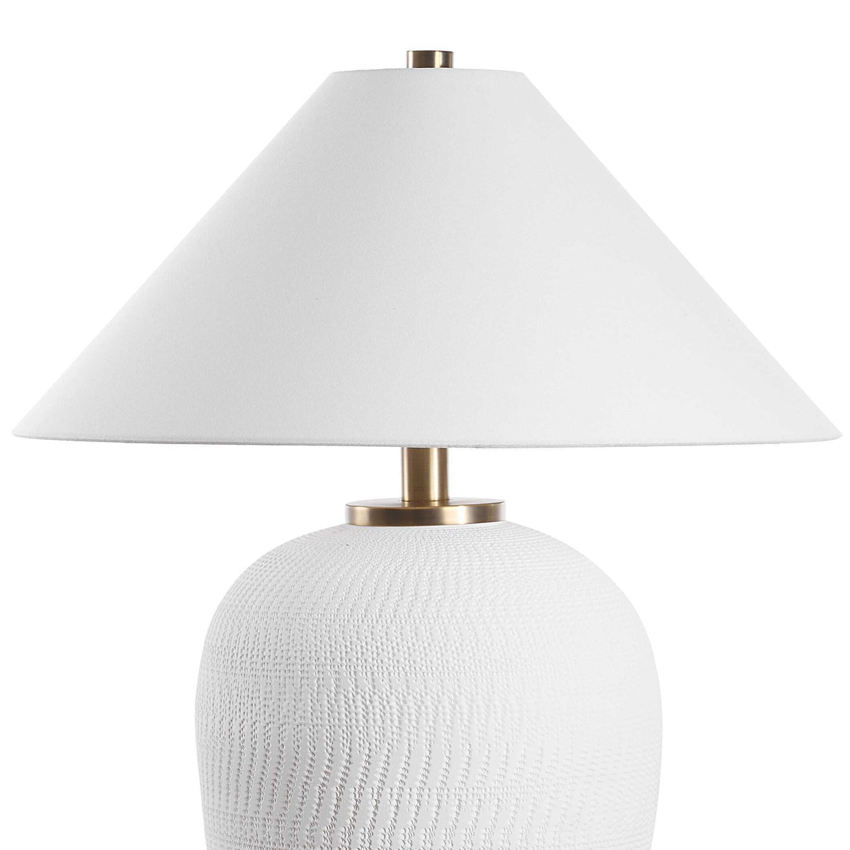 Merriton Matt White Table Lamp by Uttermost - View 5
