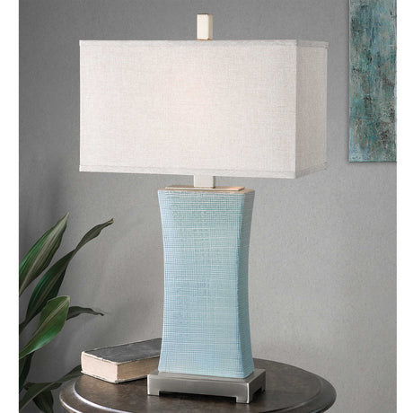 Cantarana Table Lamp Blue Gray - Light Blue / Beige by Uttermost - View 2