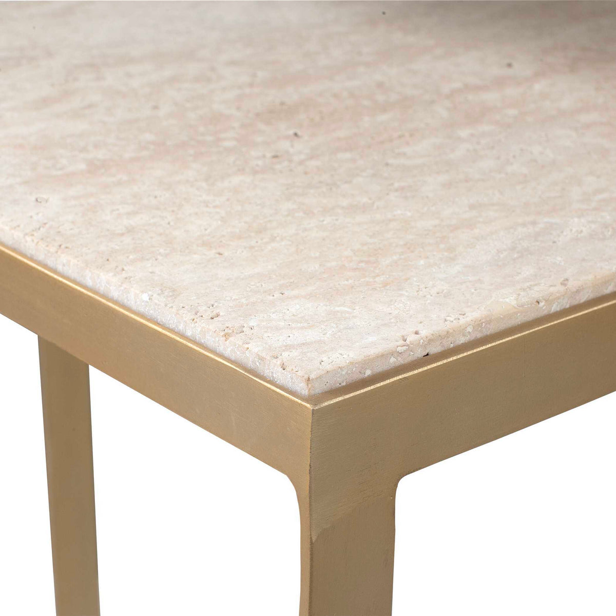 Lindon Travertine Nesting Tables Set - Gold / White by Uttermost - View 8
