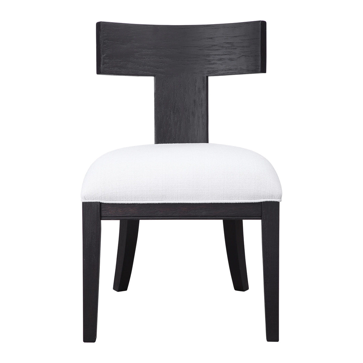 Idris Armless Chair White & Black - White / Black by Uttermost - View 1