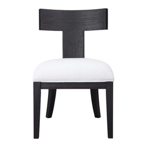 Idris Armless Chair White & Black - White / Black by Uttermost - View 1