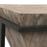 Bertrand Wood Accent Table - Light Brown / Black by Uttermost - View 5