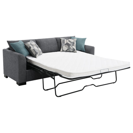 Pacheco Grey Upholstered Sleeper Sectional Chaise Sofa - sold by Home Elegance USA
